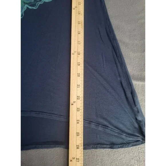 MUDD Women's Small Navy Blue Graphic T Shirt Lightweight Thin Peace y2k - Picture 7 of 9